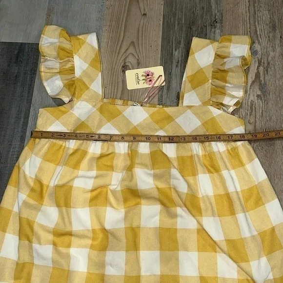 Entro yellow plaid dress - Picture 2 of 3